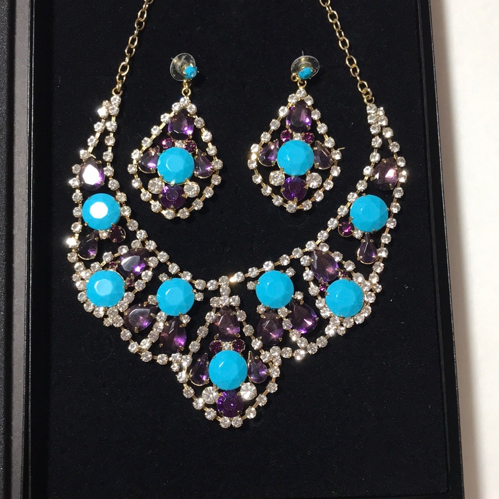 HSN Adrienne necklace and earrings set